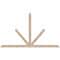 Ekena Millwork Saratoga Smooth Timber Gable Bracket, Douglas Fir, 84"W x 49"H x 1 1/2"D x 3 1/2"F, 14/12 Pitch GBW084X49X0204SAR00SDF - alternate 1
